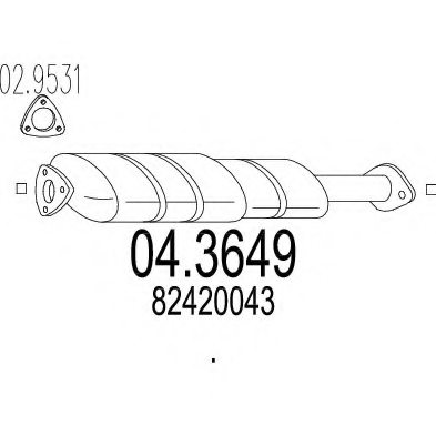 MTS 04.3649 Catalytic Converter